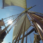 Fortuna zeilend op de Waddenzee