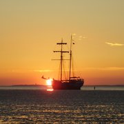 Fortuna zeilend op de Waddenzee